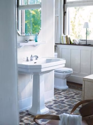 Befestigung Sonstiges weiß und chrom für Stand-WC und Stand-Bidet DURAVIT