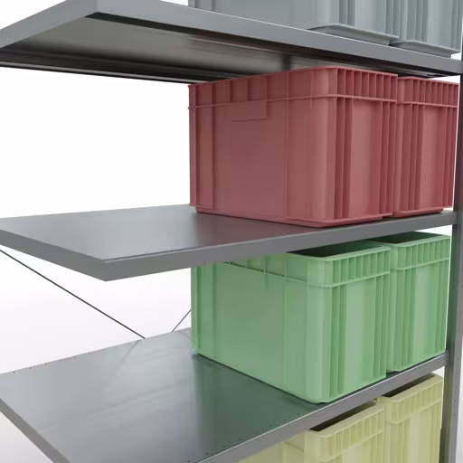 Produktbild Nr 14 des Artikels Stecksystem Anbauregal 2000x1300x800 mm, Typ 250 kg, verzinkt Abbildung Nr 14 des Artikels Stecksystem Anbauregal 2000x1300x800 mm, Typ 250 kg, verzinkt aus der Produktgruppe Stecksystem von der Marke Schulte Lagertechnik