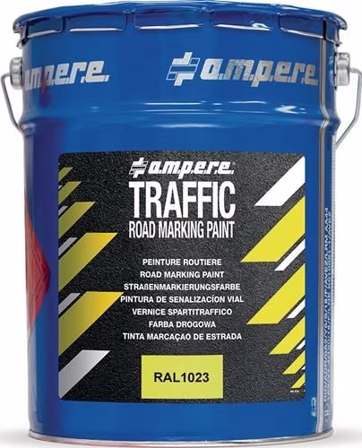 5 pièces - 5 kg de peinture jaune de marquage routier de la marque Ampere Peinture de marquage routier, peinture de marquage routier pour la circulation AMPERE 5 kg, de la catégorie Spray de marquage, référence 4000349158