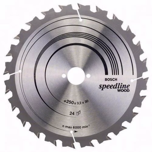 Kreissägeblatt Speedline Wood Außendurchmesser 250 mm Zähne 24 WZ Bohrung 30 mm Schnittbreite 3,2 mm von der Marke Bosch Kreissägeblatt Speedline Wood BOSCH aus der Kategorie Kreissägeblatt mit der Teilenummer 4000909103