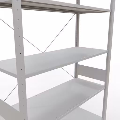 Produktbild Nr.7 des Artikels Stecksystem Grundregal 3000x1300x500 mm, Typ 150 kg, lichtgrau aus der Produktreihe Stecksystem von der Marke Schulte Lagertechnik