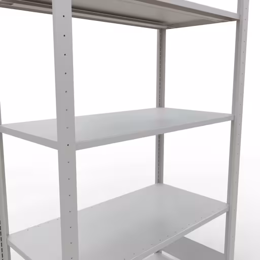 Abbildung Nr 10 des Artikels Grundregal, Fachbodenregal Stecksystem MULTIplus85, 2000 x 1000 x 500 mm (HxBxT), 5 Fachböden, Längenriegel, RAL 7035 lichtgrau aus der Produktgruppe Stecksystem von der Marke Schulte Lagertechnik