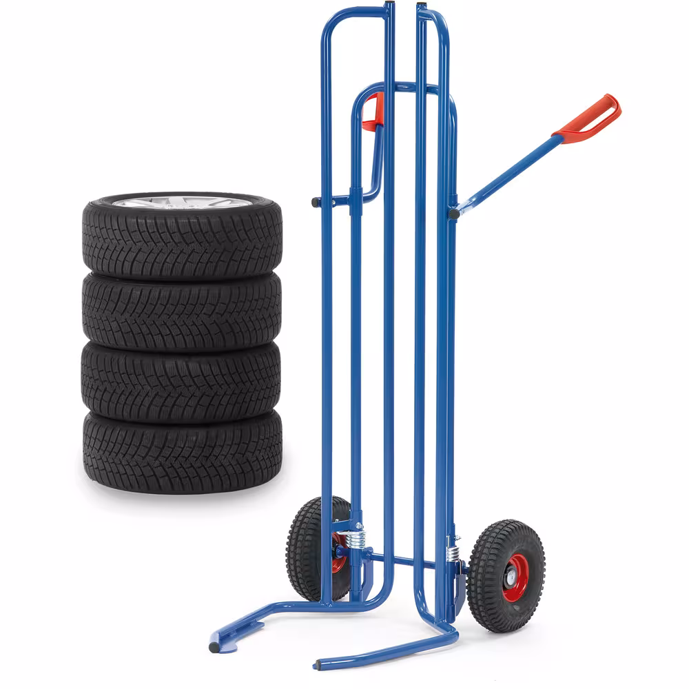 Reifenkarre  pulverbeschichtet blau RAL 5007, dauerhaft oberflächengeschützt von der Marke Fetra aus der Kategorie Reifentransport