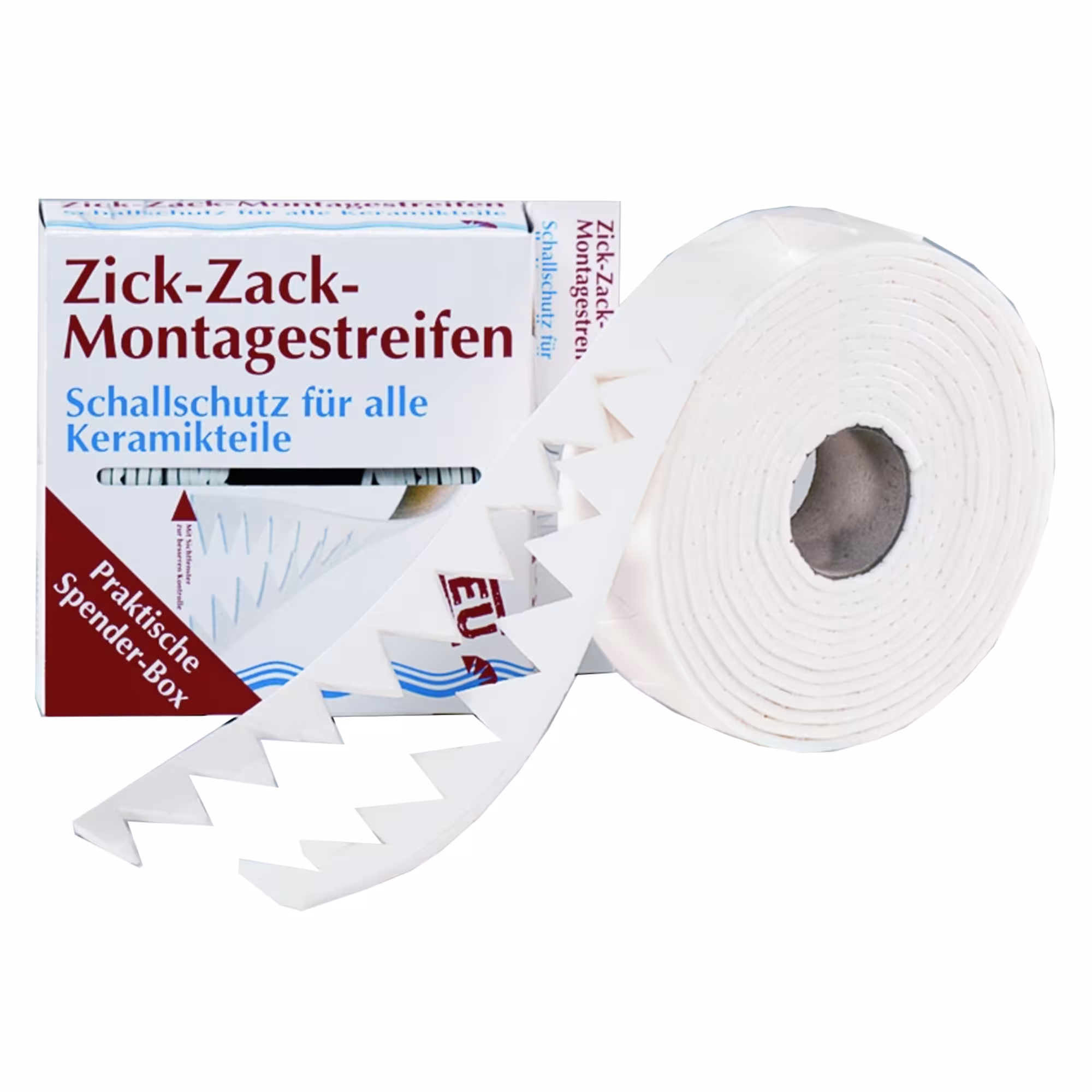 Ulith Zick Zack Montageprofil 3 mm x 36 mm x 4,5 m bietet flexiblen Schallschutz zur Unterbrechung von Schallbrücken zwischen Wandfliese und hängenden Keramikobjekten von der Marke Ulith aus der Produktreihe Badkeramik