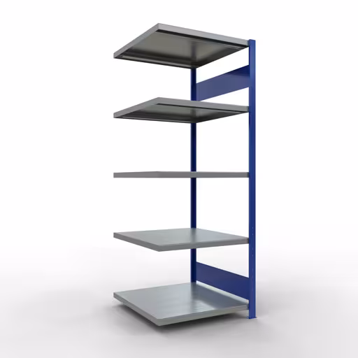 Abbildung Nr 13 des Artikels Anbauregal, Fachbodenregal Stecksystem MULTIplus250, 2000 x 750 x 800 mm (HxBxT), 5 Fachböden, Längenriegel, RAL 5010 enzianblau/verzinkt/verzinkt aus der Produktgruppe Stecksystem von der Marke Schulte Lagertechnik