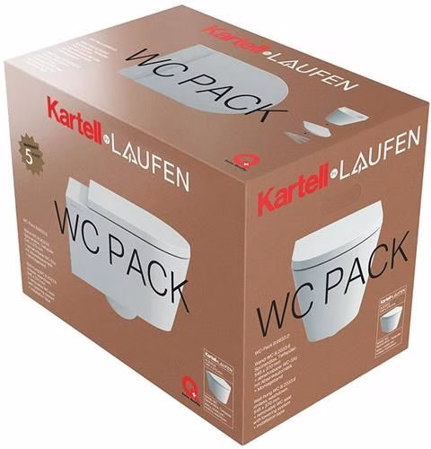 Laufen Wand-WC Pack KARTELL spülrandlos tief verdeckte Befestigung weiß LCC aus der Kategorie Wand-WC mit der Teilenummer 6001042866