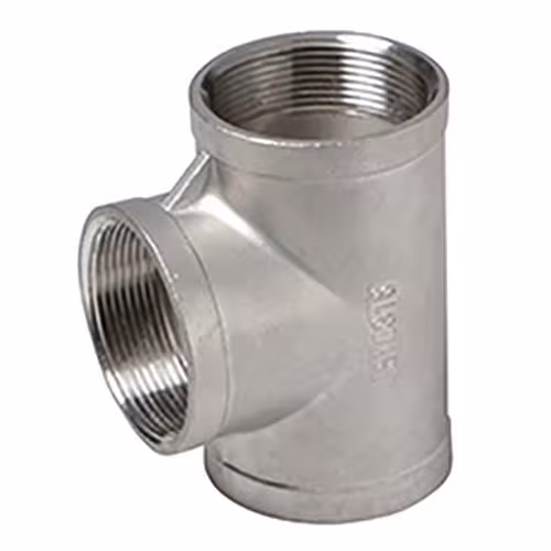 Edelstahl T-Stück Nr. 130 1 Zoll (AISI 316) / PN16 von der Marke Atusa Atusa Edelstahl T-Stück Nr. 130 (AISI 316) / PN16 Typ Größe: 1 Zoll aus der Kategorie Edelstahl Gewindefittings mit der Artikelnr. I130L005