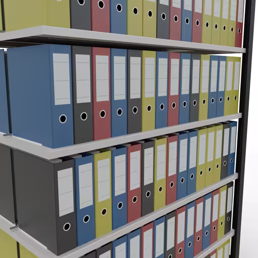 Anbauregal, Büro-Fachbodenregal Stecksystem MULTIplus150, 2300 x 1300 x 600 mm (HxBxT), 7 Fachböden, Längenriegel, mit Mittelanschlag, schwarz/lichtgrau von Schulte Lagertechnik aus der Kategorie Büroregale