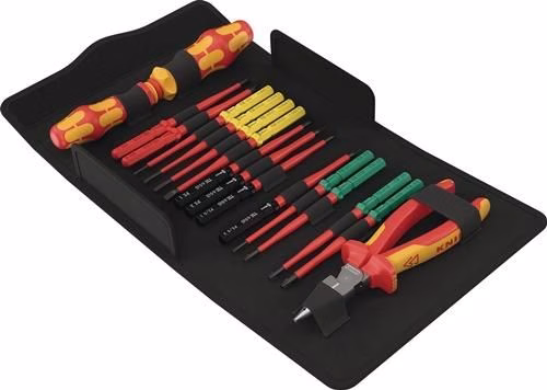 Jeu de tournevis VDE 17 extra slim 2 Tool Finder, 17 pièces, avec fonction cliquet, par WERA, catégorie tournevis, référence 4000391629