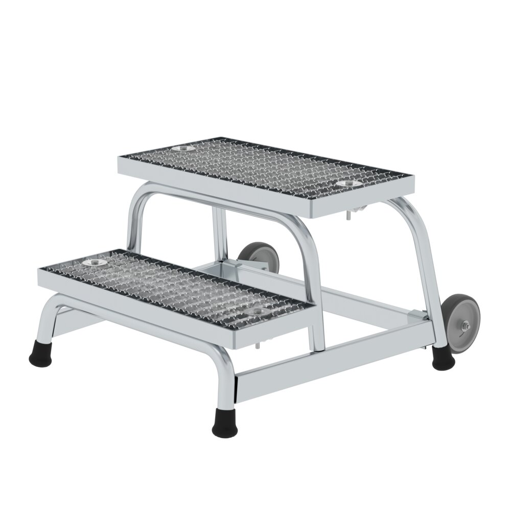 Munk Arbeitspodest starr Stahl-Gitterrost mit Rollen aus der Kategorie Podesttreppen mit der Artikelnr. 051018, Kaffeetisch, Mobiliar, Tabelle, Krippe, Babybett