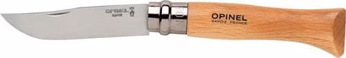Couteau de poche Opinel, longueur du manche 110 mm, longueur de la lame 85 mm, longueur ouverte 195 mm, acier inoxydable. Couteau de poche, longueur du manche 110 mm, longueur de la lame 85 mm, longueur ouverte 195 mm, acier inoxydable, de la catégorie Couteaux, Coupeurs et Grattoirs, référence 4000817858