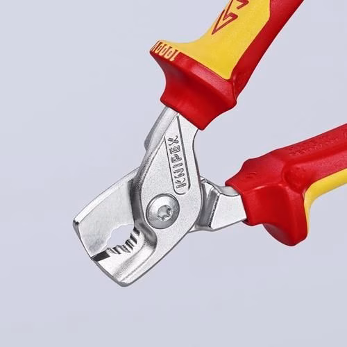 Detailbild 4044131 Kabelschere Länge 160 mm Kopf verchromt VDE Mehrkomponenten-Hüllen Form 1 KNIPEX