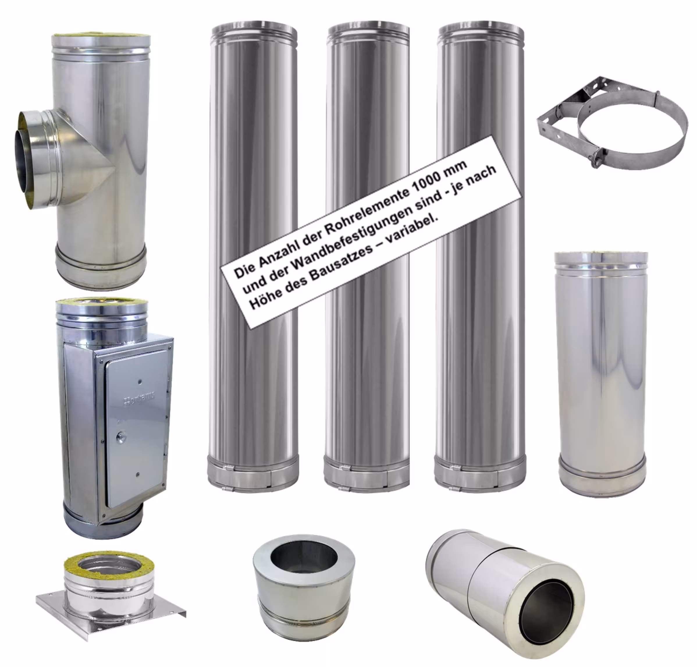 DW Schornsteinbausatz SkobInox 4,7 m - D180 mit Wanddurchführung von Skoberne DW Schornsteinbausatz SkobInox 4,7 m - D180 mit Wanddurchführung aus der Kategorie Edelstahl Abgassystem doppelwandig mit der Artikelnr. 671272