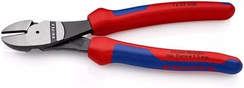 Kraftseitenschneider Länge 200mm poliert Form 0 Comfort-Griff KNIPEX