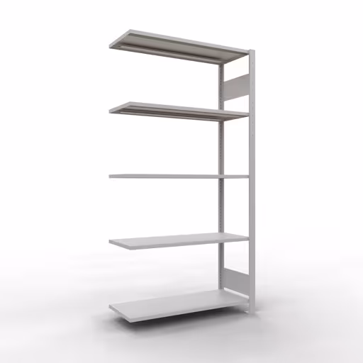 Anbauregal, Fachbodenregal Stecksystem MULTIplus150, 2000 x 1000 x 400 mm (HxBxT), 5 Fachböden, Längenriegel, RAL 7035 lichtgrau von der Marke Schulte Lagertechnik Anbauregal, Fachbodenregal Stecksystem MULTIplus150, 2000 x 1000 x 400 mm (HxBxT), 5 Fachböden, Längenriegel, RAL 7035 lichtgrau aus der Kategorie Anbauregal mit der Artikelnummer 32645-LR