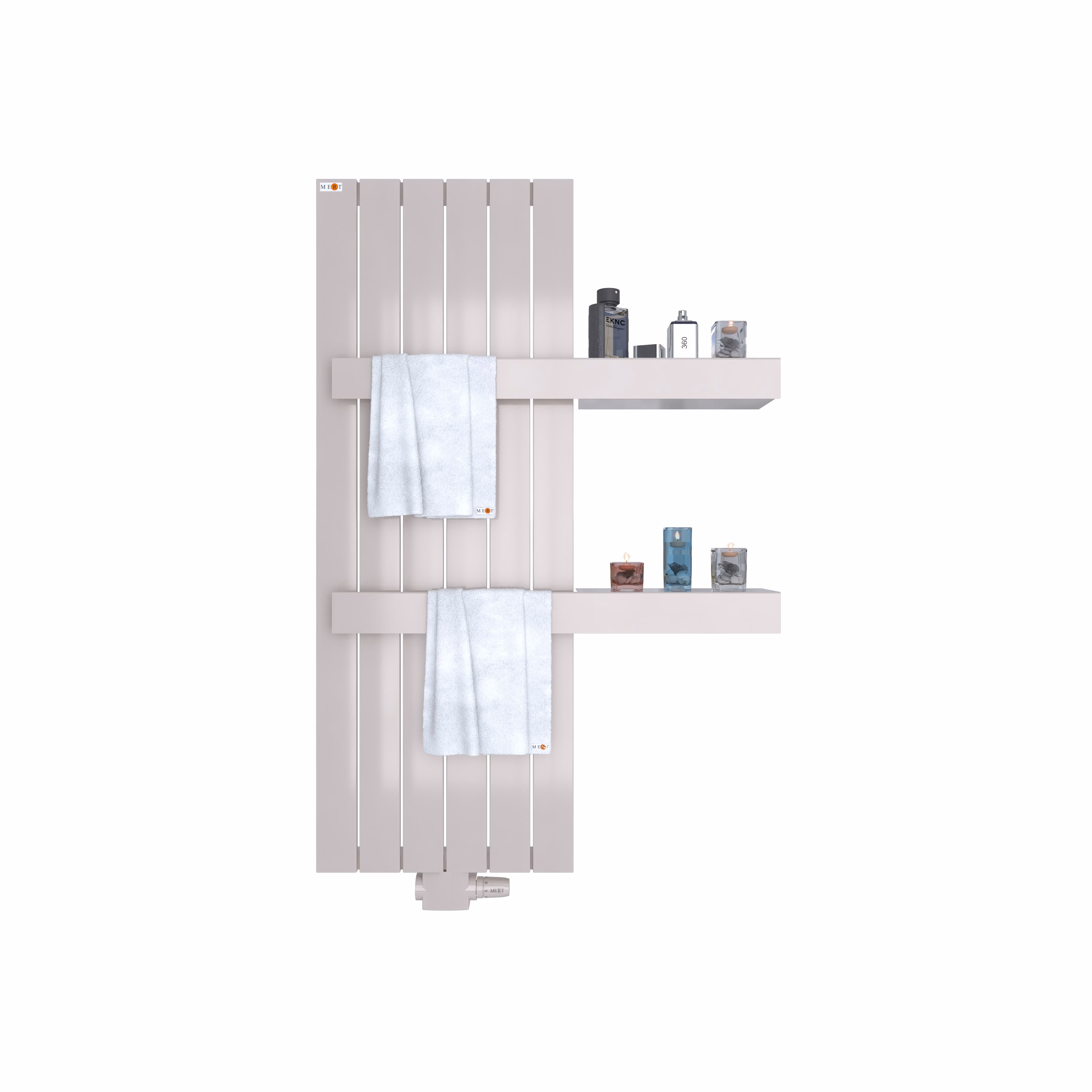 MERT Design Paneelheizkörper Modell TEO, weiß, 455x1200 mm