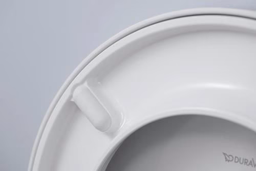 Detailbild 4042995 Duravit Wand-WC-Set ME by Starck, rimless, Durafix Tiefspüler, weiß, inklusive WC-Sitz mit Absenkautomatik