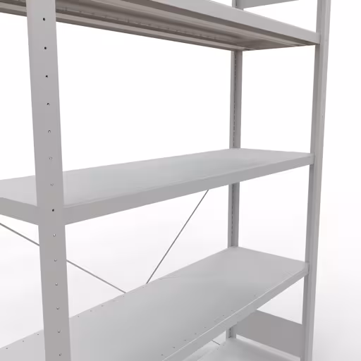 Andere Ansicht des Artikels Stecksystem Grundregal 2000x1300x400 mm, Typ 250 kg, lichtgrau Andere Ansicht des Artikels Stecksystem Grundregal 2000x1300x400 mm, Typ 250 kg, lichtgrau aus der Kategorie Stecksystem