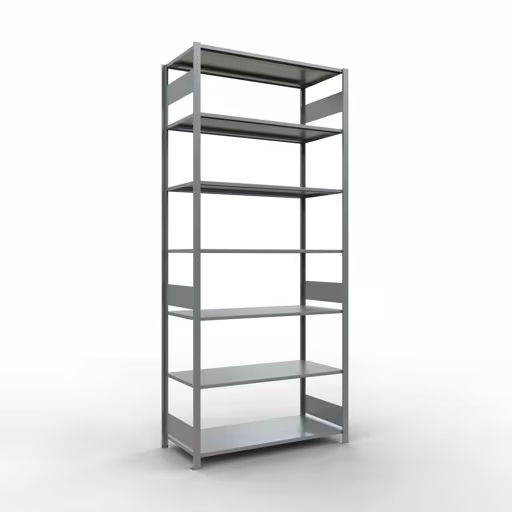 Grundregal, Fachbodenregal Stecksystem MULTIplus150, 3000 x 1300 x 600 mm (HxBxT), 7 Fachböden, Längenriegel, verzinkt von der Marke Schulte Lagertechnik Grundregal, Fachbodenregal Stecksystem MULTIplus150, 3000 x 1300 x 600 mm (HxBxT), 7 Fachböden, Längenriegel, verzinkt aus der Kategorie Grundregal mit der Artikelnummer 12762-130-LR