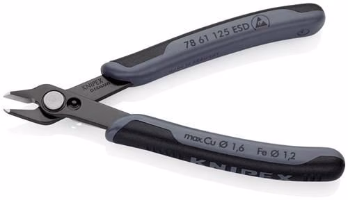 Elektronik-Seitenschneider Super-Knips® Länge 125mm Form 6 Facette nein brüniert KNIPEX
