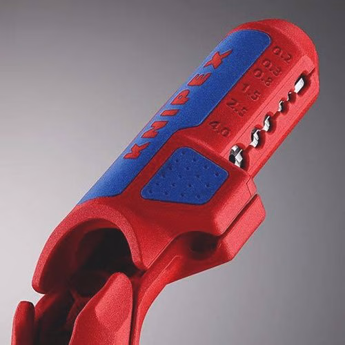 Spellacavi universale ErgoStrip®, lunghezza totale 130 mm, per utenti mancini, KNIPEX