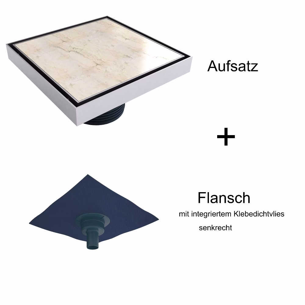 MERT Ablaufaufsatz 20x20cm Bodenablauf Design "FLIESEN"