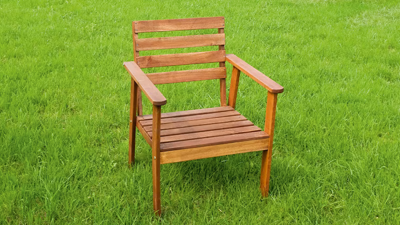 Gras, Stuhl, Gebeiztes Holz, Holz, Rasen