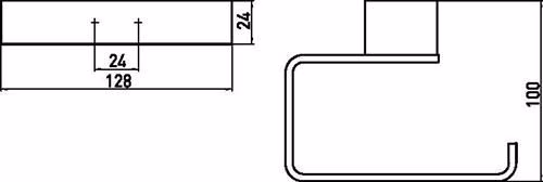 Technische Zeichnung 4049619 Papierhalter loft 00101 ohne Deckel chrom EMCO