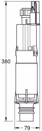 Technische Zeichnung 4039551 Ablaufventil Dual Flush für 2-Mengen-Spülkasten pneumatisch GROHE