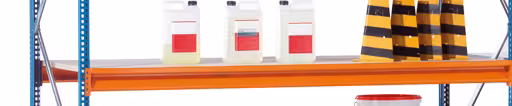 Extra niveau met spaanplaat, B 100, 2500 x 600 mm, oranje/verzinkt, 1.015 kg uit de categorie W100 voor vakbelasting tot 1050 kg met GTIN 4004514225689 Extra niveau met spaanplaat, B 100, 2500 x 600 mm, oranje/verzinkt, vakbelasting 1.015 kg van Schulte Lagertechnik uit het assortiment breedvakstellingen