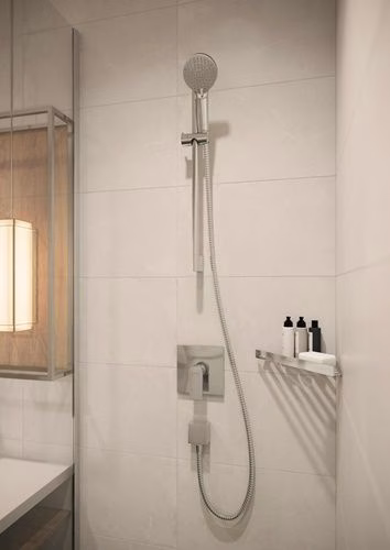 Schlauchanschluss FIXFIT SQUARE chrom mit Rückflussverhinderer HANSGROHE