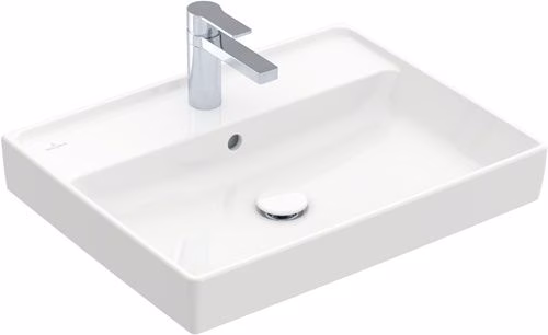 Detailbild 4117276 Waschtisch Collaro 600x470mm Weiß Alpin eckig, mit Überlauf VILLEROY & BOCH