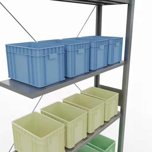 Anbauregal, Eckregal (Feld C) 3000 x 1000 x 300, 7 Fachböden, Kreuzstrebe, verzinkt aus der Kategorie Eckregale mit der GTIN 4004514241146 Anbauregal, Eckregal (Feld C) 3000 x 1000 x 300, 7 Fachböden, Kreuzstrebe, verzinkt von der Marke Schulte Lagertechnik aus der Produktreihe Fachbodenregale