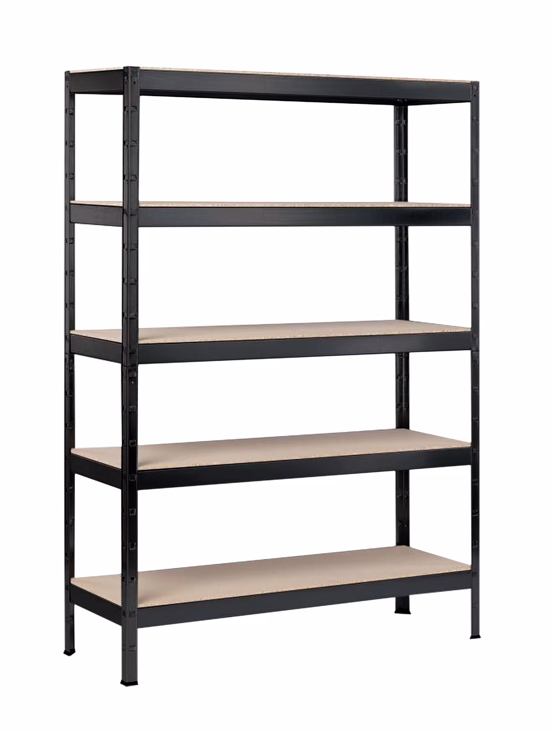 SCHULTE Regalwelt Schwerlastregal mit 5 Holzböden, 180x90x40 cm (HxBxT), schwarz aus der Kategorie Schwerlastregale mit der Artikelnummer R4064-05-16-PEFC