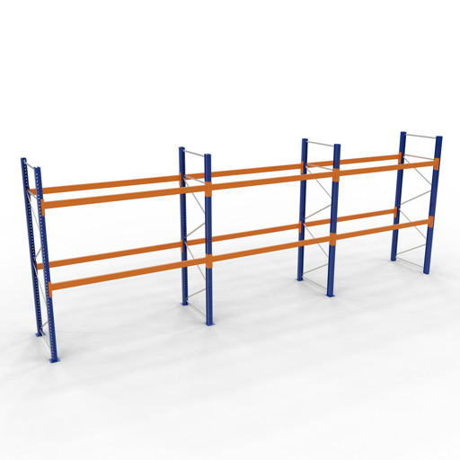 Abbildung Nr 7 des Artikels Palettenregal 3 Felder á 2700 mm - 4000x1100mm,HxT,12 Holme (3000kg) aus der Produktgruppe Palettenregale von der Marke Schulte Lagertechnik