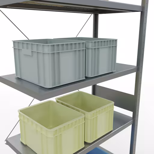 Anbauregal, Fachbodenregal Stecksystem MULTIplus330, 3000 x 1000 x 500 mm (HxBxT), 7 Fachböden, Kreuzstrebe, verzinkt aus der Kategorie Anbauregal mit der GTIN 4004514203342 Anbauregal, Fachbodenregal Stecksystem MULTIplus330, 3000 x 1000 x 500 mm (HxBxT), 7 Fachböden, Kreuzstrebe, verzinkt von der Marke Schulte Lagertechnik aus der Produktreihe Stecksystem