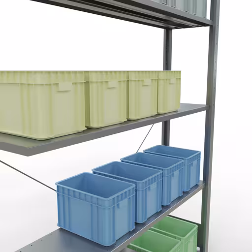 Stecksystem Anbauregal 2000x1300x300 mm, Typ 150 kg, verzinkt aus der Kategorie Anbauregal mit der GTIN 4004514217677 Stecksystem Anbauregal 2000x1300x300 mm, Typ 150 kg, verzinkt von der Marke Schulte Lagertechnik aus der Produktreihe Stecksystem