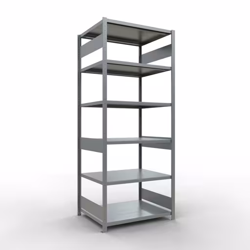 Grundregal, Fachbodenregal Stecksystem MULTIplus330, 2500 x 1000 x 800 mm (HxBxT), 6 Fachböden, Längenriegel, verzinkt von der Marke Schulte Lagertechnik Grundregal, Fachbodenregal Stecksystem MULTIplus330, 2500 x 1000 x 800 mm (HxBxT), 6 Fachböden, Längenriegel, verzinkt aus der Kategorie Grundregal mit der Artikelnummer 13981-LR