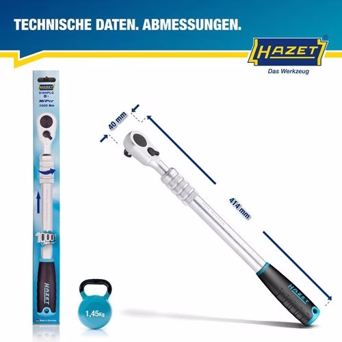Teleskopknarre 916HPLG 1/2 ″ 90 Zähne Umschalthebel HAZET