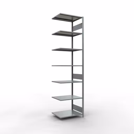 Anbauregal, Fachbodenregal Stecksystem MULTIplus150, 3000 x 750 x 600 mm (HxBxT), 7 Fachböden, Längenriegel, verzinkt von der Marke Schulte Lagertechnik Anbauregal, Fachbodenregal Stecksystem MULTIplus150, 3000 x 750 x 600 mm (HxBxT), 7 Fachböden, Längenriegel, verzinkt aus der Kategorie Anbauregal mit der Artikelnummer 12767-75-LR