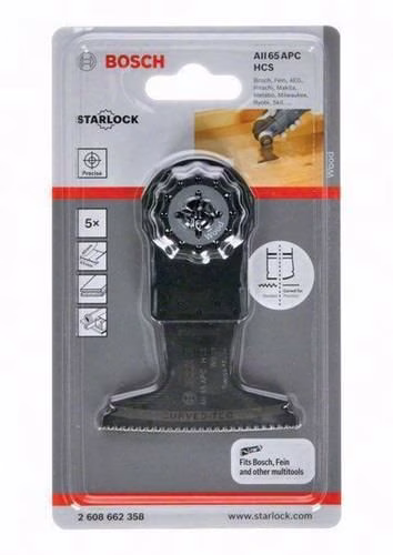 Tauchsägeblatt AII 65 APC Breite 65 mm Eintauchtiefe 40 mm Starlock 5er Packung 2608662358 BOSCH