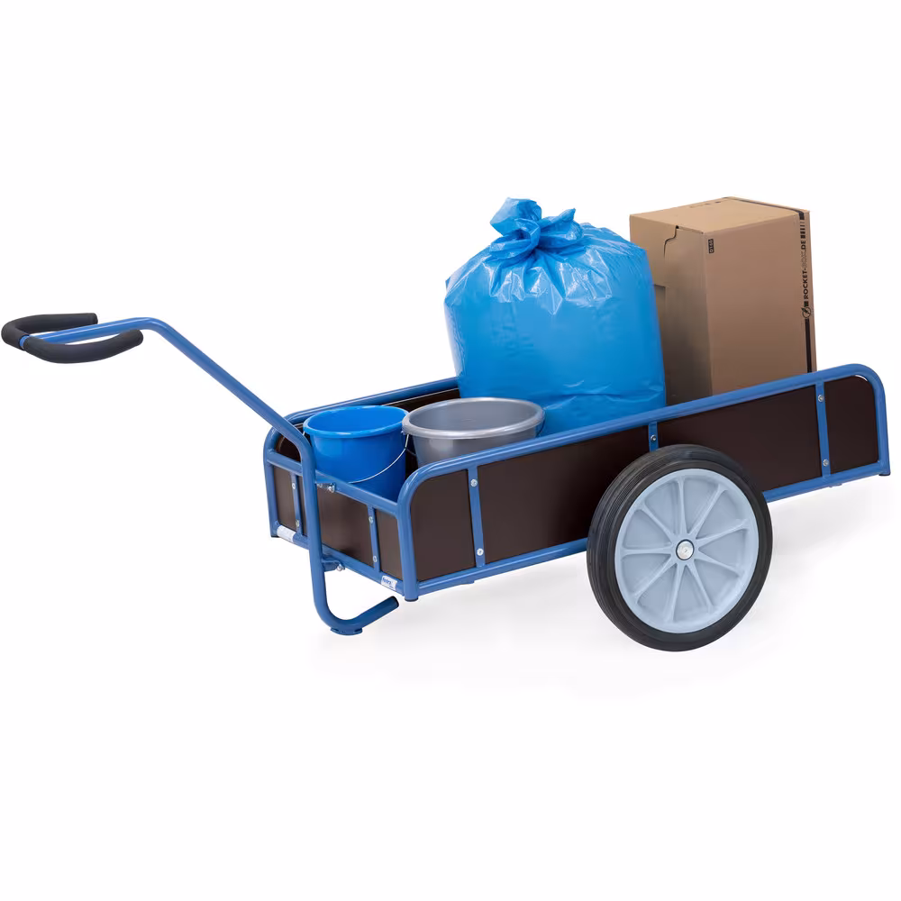 Handwagen schwer Wände aus Stahlrohr geschweißt, pulverbeschichtet, brillantblau RAL 5007 von der Marke Fetra aus der Kategorie Handwagen/Pritschenwagen