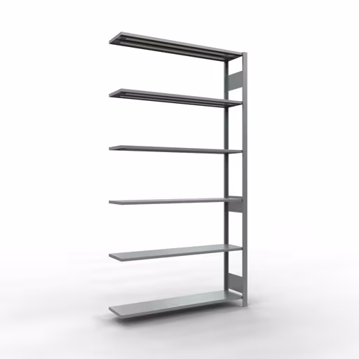 Anbauregal, Fachbodenregal Stecksystem MULTIplus150, 2500 x 1300 x 300 mm (HxBxT), 6 Fachböden, Längenriegel, verzinkt von der Marke Schulte Lagertechnik Anbauregal, Fachbodenregal Stecksystem MULTIplus150, 2500 x 1300 x 300 mm (HxBxT), 6 Fachböden, Längenriegel, verzinkt aus der Kategorie Anbauregal mit der Artikelnummer 12736-130-LR