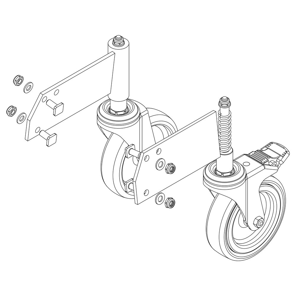 Munk Rollensatz Stützteil inkl. Aufnahmen von Günzburger Steigtechnik Munk Rollensatz Stützteil inkl. Aufnahmen aus der Kategorie Steigtechnik Zubehör & Ersatzteile mit der Artikelnr. 800010