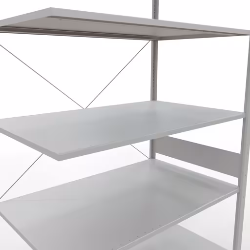 Andere Ansicht des Artikels Stecksystem Anbauregal 3000x1300x800 mm, Typ 150 kg, lichtgrau Andere Ansicht des Artikels Stecksystem Anbauregal 3000x1300x800 mm, Typ 150 kg, lichtgrau aus der Kategorie Stecksystem