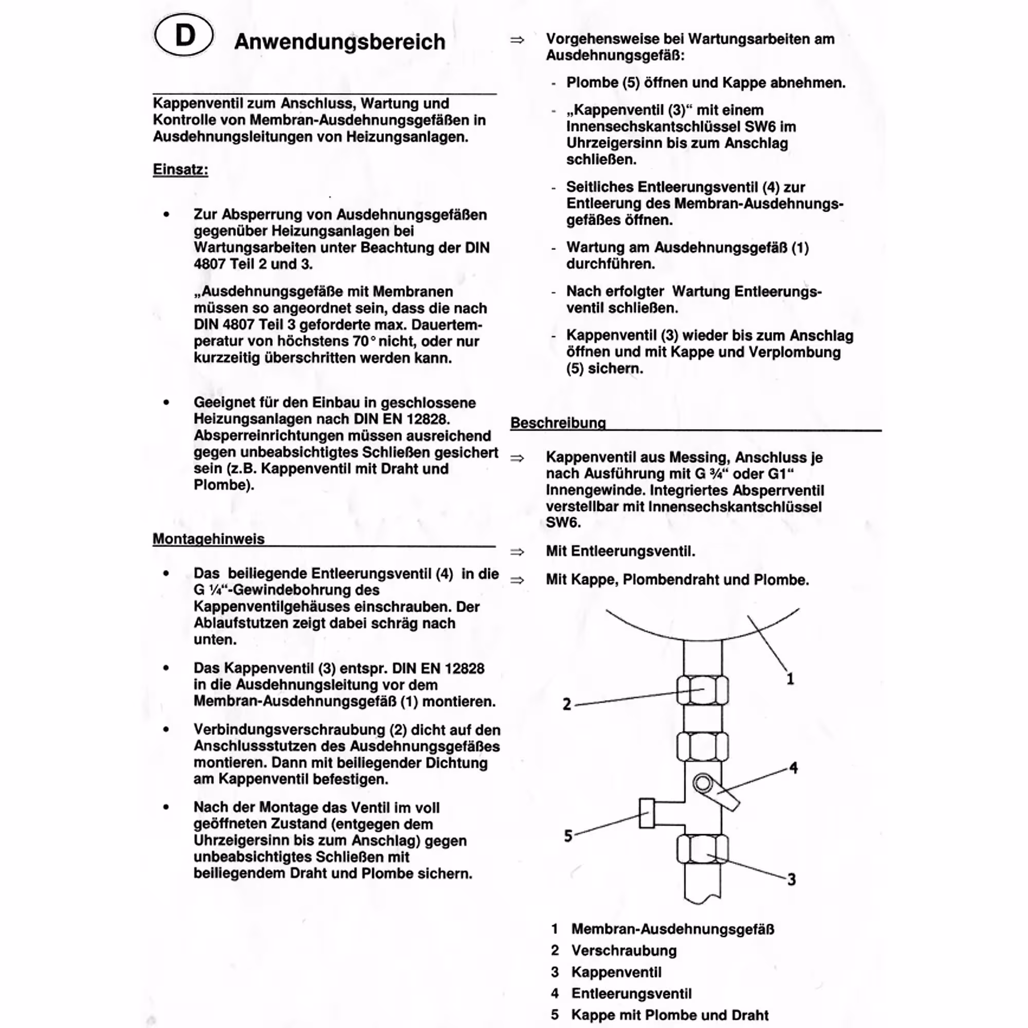 Kappenventil von der Marke Puteus aus der Kategorie Ausdehnungsgefäße