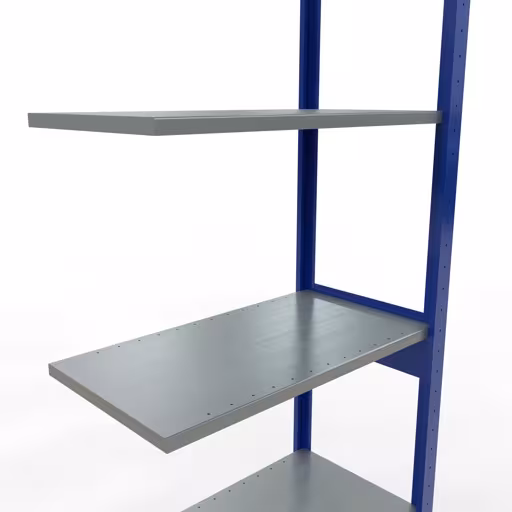 Anbauregal, Fachbodenregal Stecksystem MULTIplus150, 2500 x 750 x 400 mm (HxBxT), 6 Fachböden, Längenriegel, RAL 5010 enzianblau/verzinkt/verzinkt mit der GTIN 4004514280190 Anbauregal, Fachbodenregal Stecksystem MULTIplus150, 2500 x 750 x 400 mm (HxBxT), 6 Fachböden, Längenriegel, RAL 5010 enzianblau/verzinkt/verzinkt von Schulte Lagertechnik mit der Artikelnr. 12746-75-LR-B