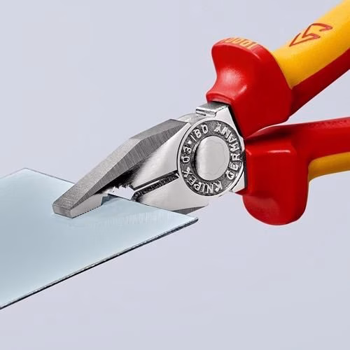 Detailbild 4042076 Kombizange Länge 160 mm Mehrkomponenten-Hüllen verchromt VDE KNIPEX