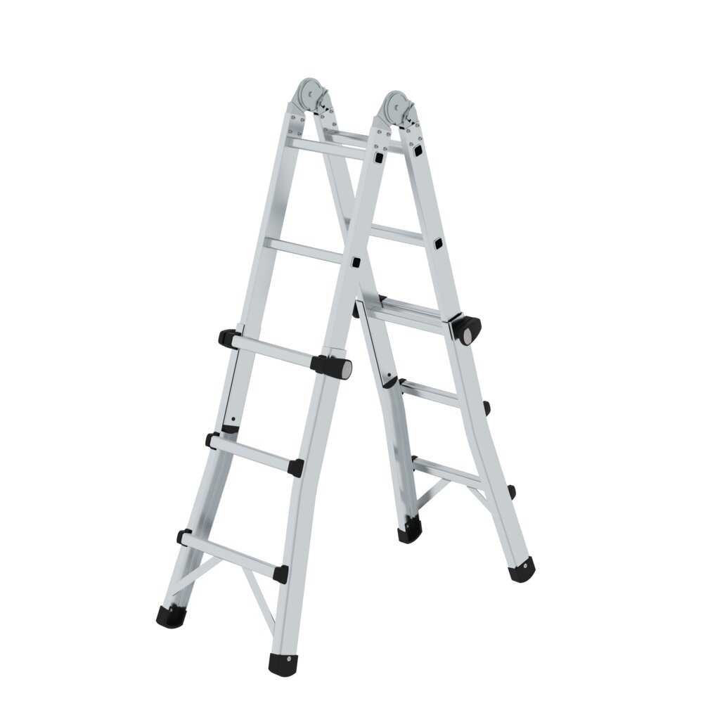 Munk Teleskopleiter 4-teilig ohne Traverse 4x3 Sprossen