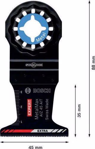 Detailbild 4070776 Tauchsägeblatt AIZ 45 AIT Breite 45 mm Eintauchtiefe 35 mm 1 Stück Starlock 2608900018 BOSCH
